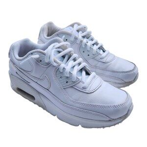 Nike Air Max 90 GS Boys 4.5Y White Sneaker Shoes CD6864-100